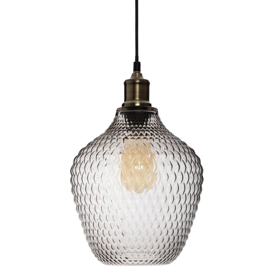 Suspension en verre fumé Omaha H25