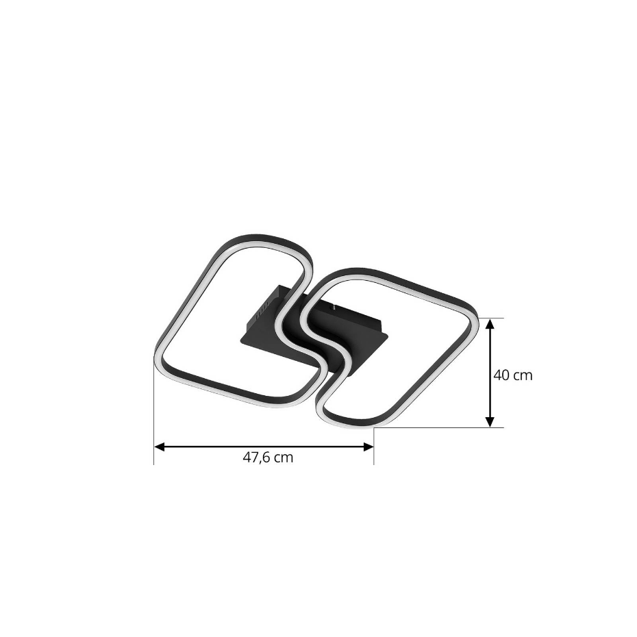 Plafonnier en aluminium moderneLED, Amiya