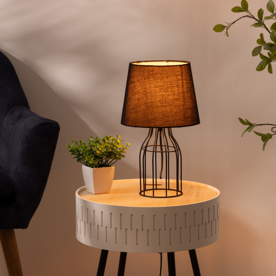 Lampe filaire design audacieux fer et coton MOCA