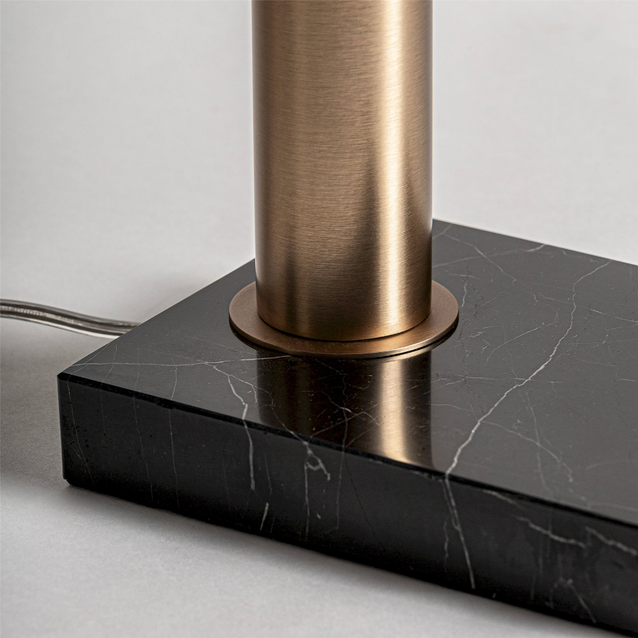Lampe de bureau en fer  et corde finition vieilli
