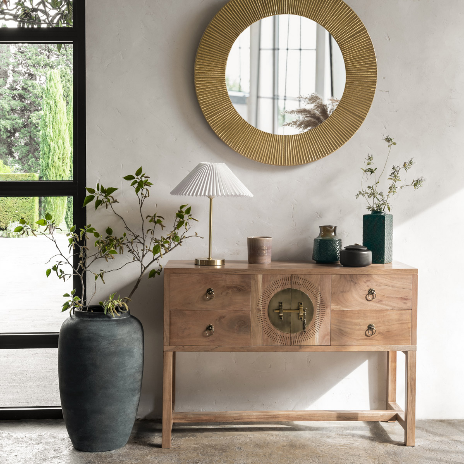Lampe à poser métal tissu JILING