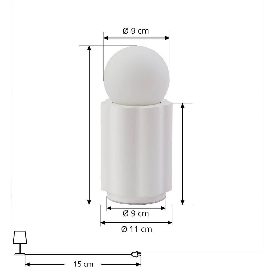 Lampe à poser en plâtre moderne, Nielson