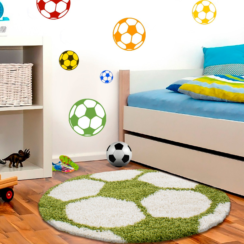 Tapis rond enfant motif ballon FUN
