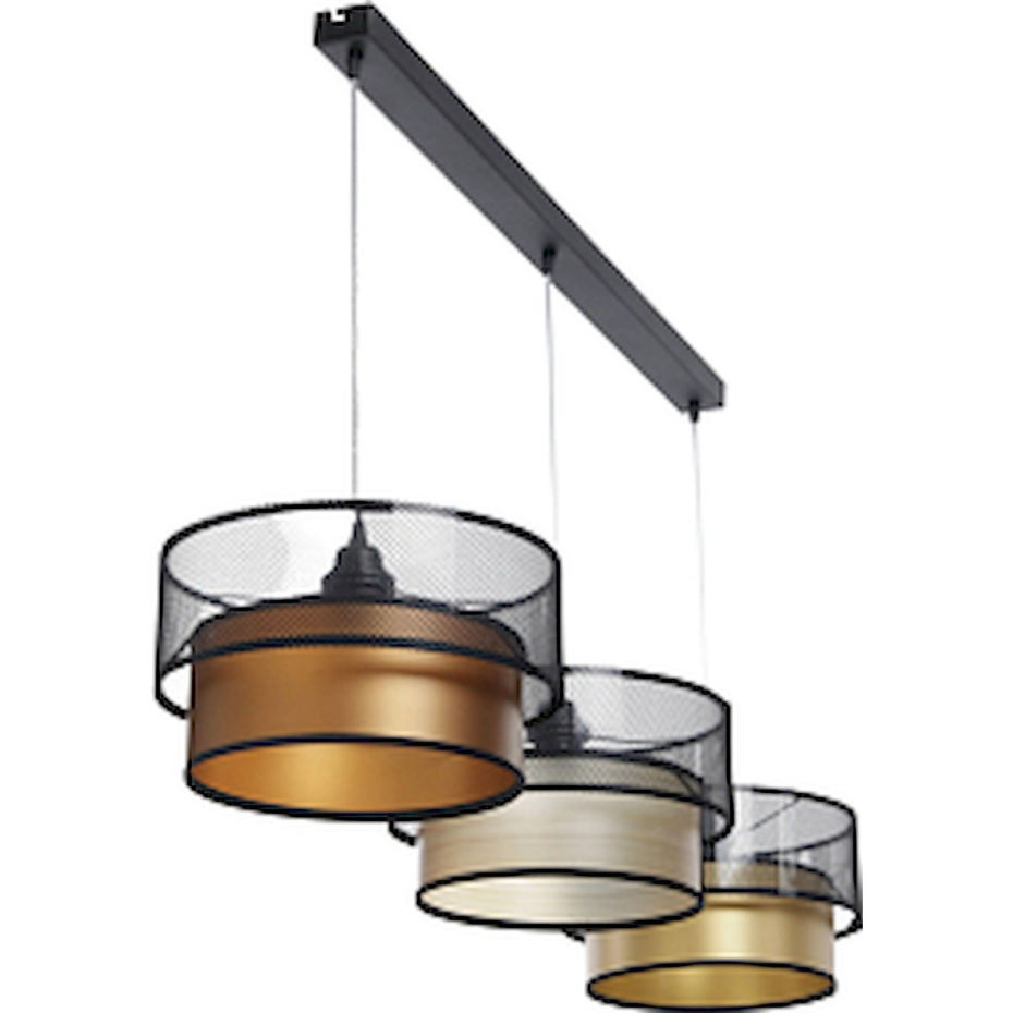 Suspension rectangulaire en PVC effet cuivre filet  Duo ellegant