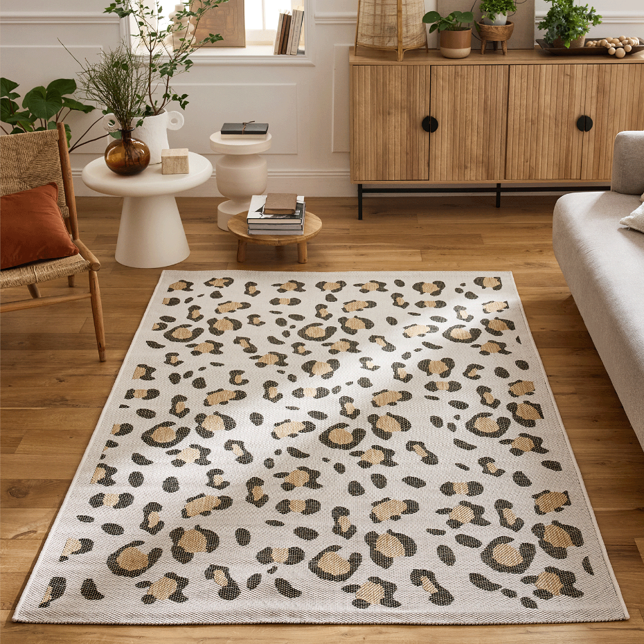 Tapis intérieur extérieur à motif léopard SAVANNA