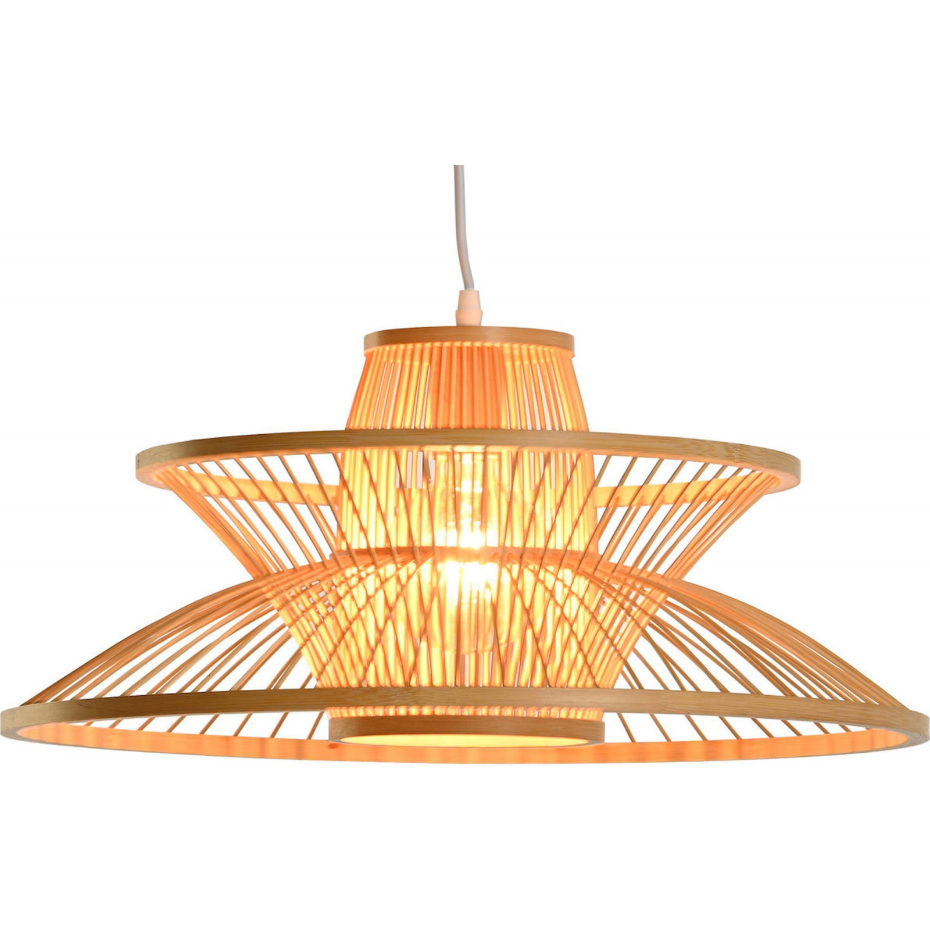 Suspension plafonnier en bambou pour intérieur