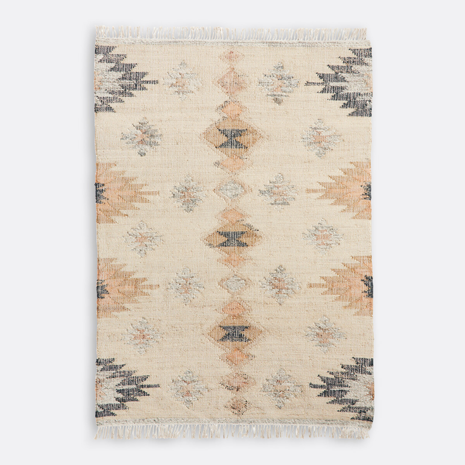 Tapis kilim effet used, Maya