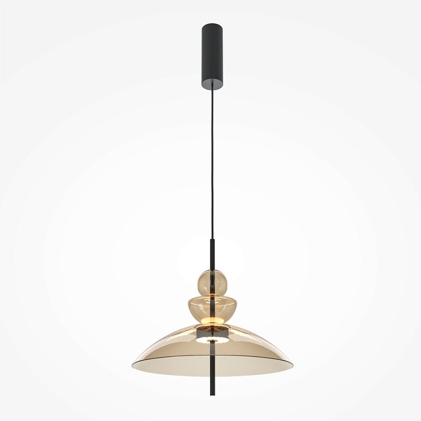 Suspension design en verre forme dôme NORA