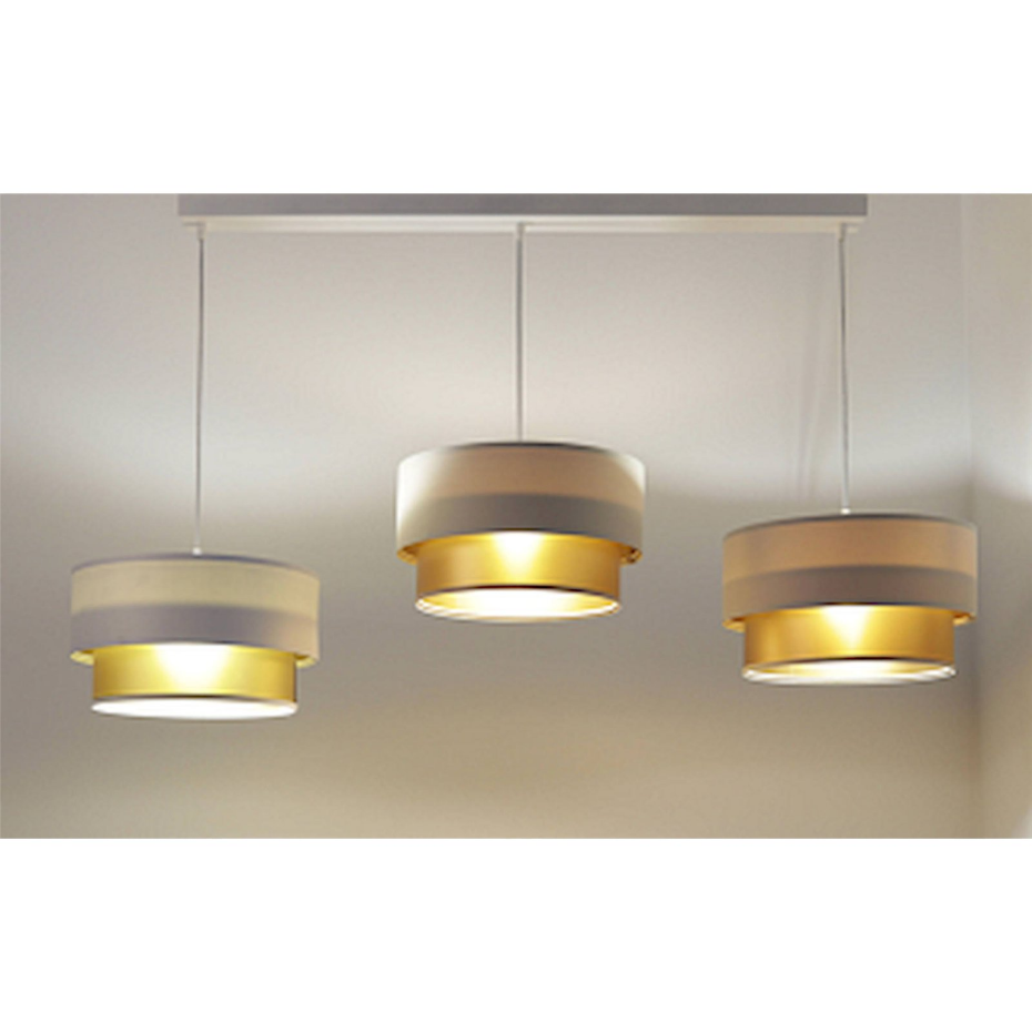 Suspension rectangulaire en PVC intérieur doré Duo ellegant