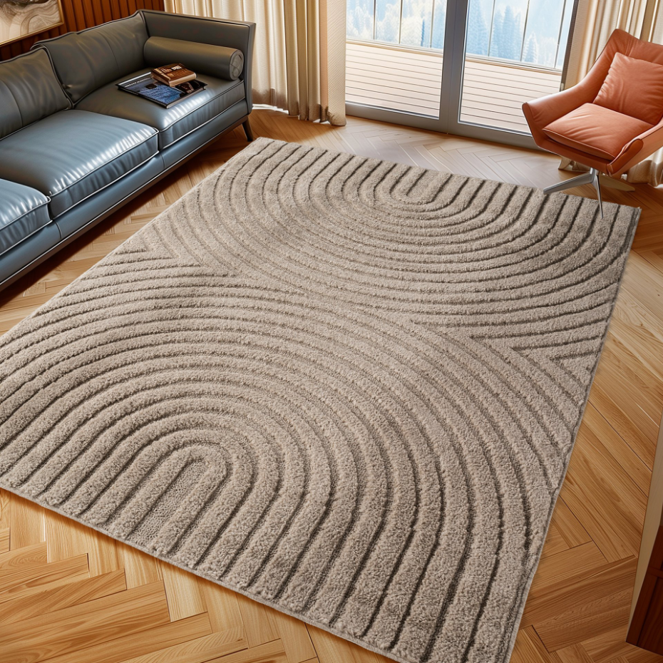 Tapis intérieur à relief motif demi arc TURIN