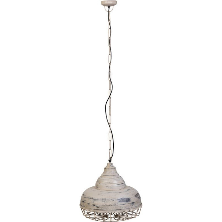 Suspension ronde en fer style industriel