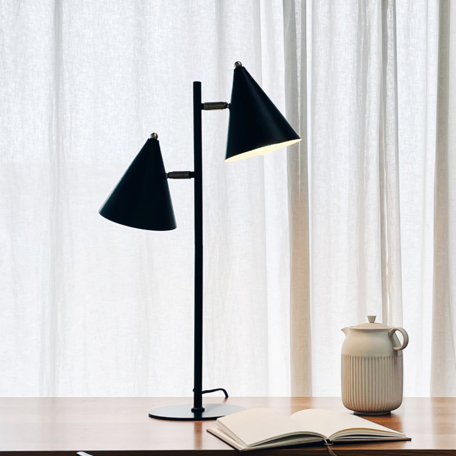 Lampe à poser en Métal noir Rouen