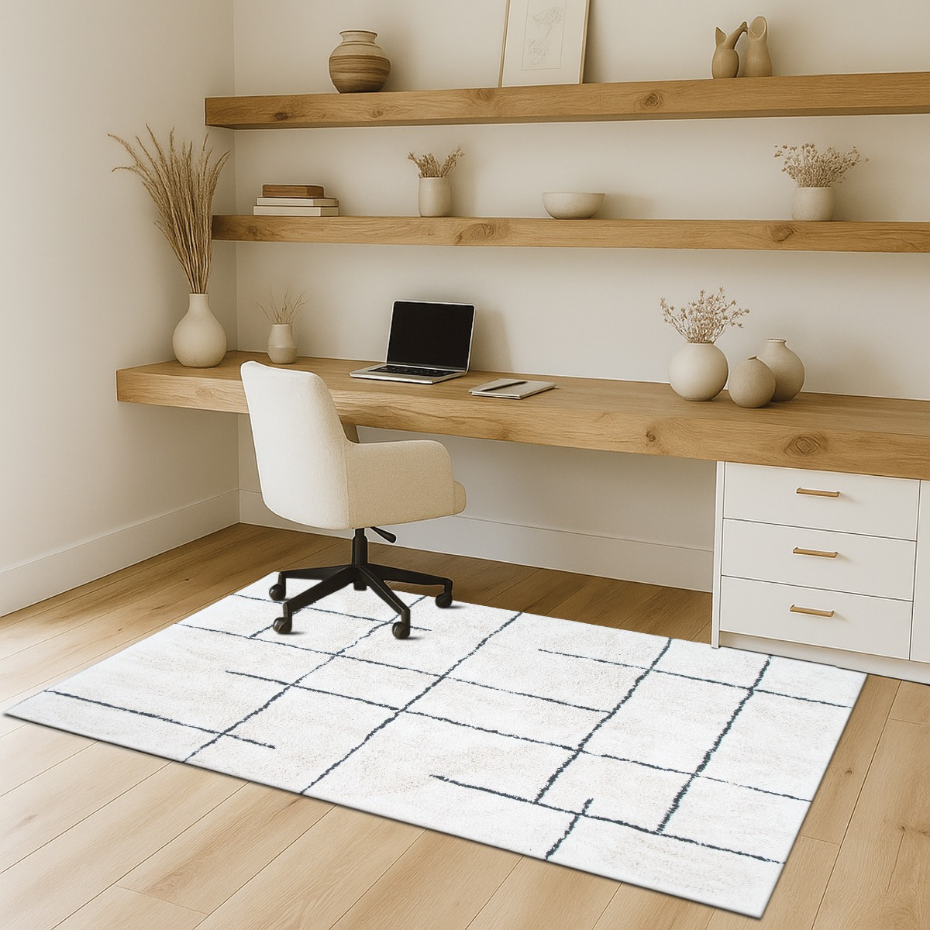 Tapis salon lavable berbère en coton  ATLAS - style bohème