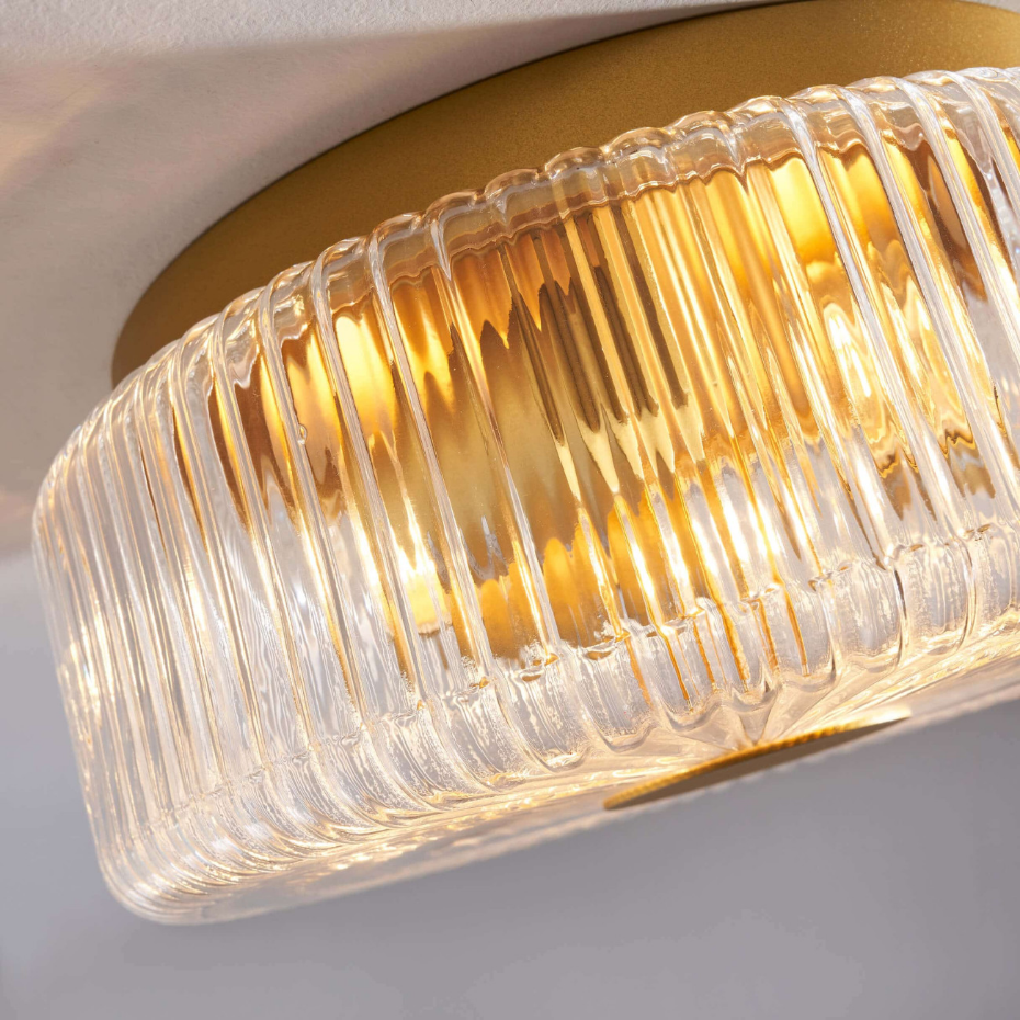 Petit luminaire verre et métal doré - PAOLINA