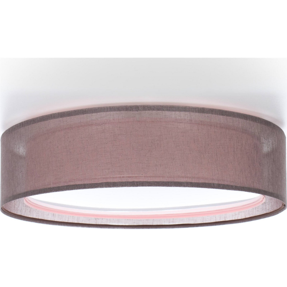 Plafonnier rond en tissu effet lumière douce Puro