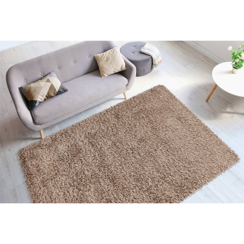 Tapis shaggy frangé rectangulaire Beat