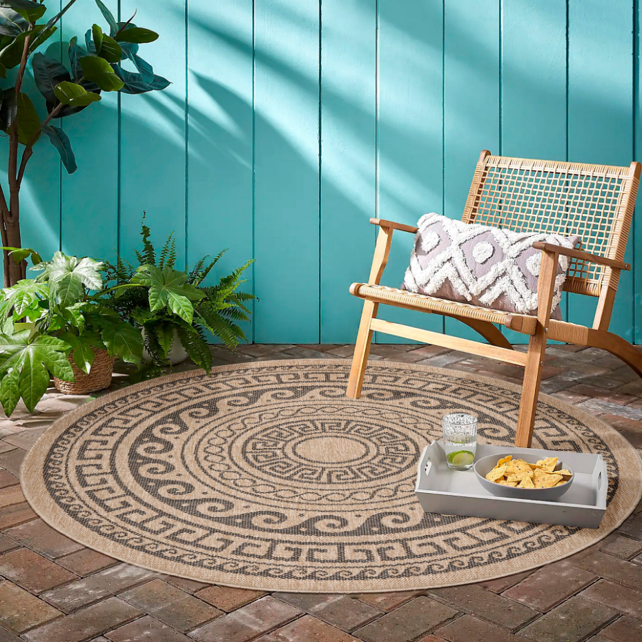 Tapis extérieur rond à motif COMILLA