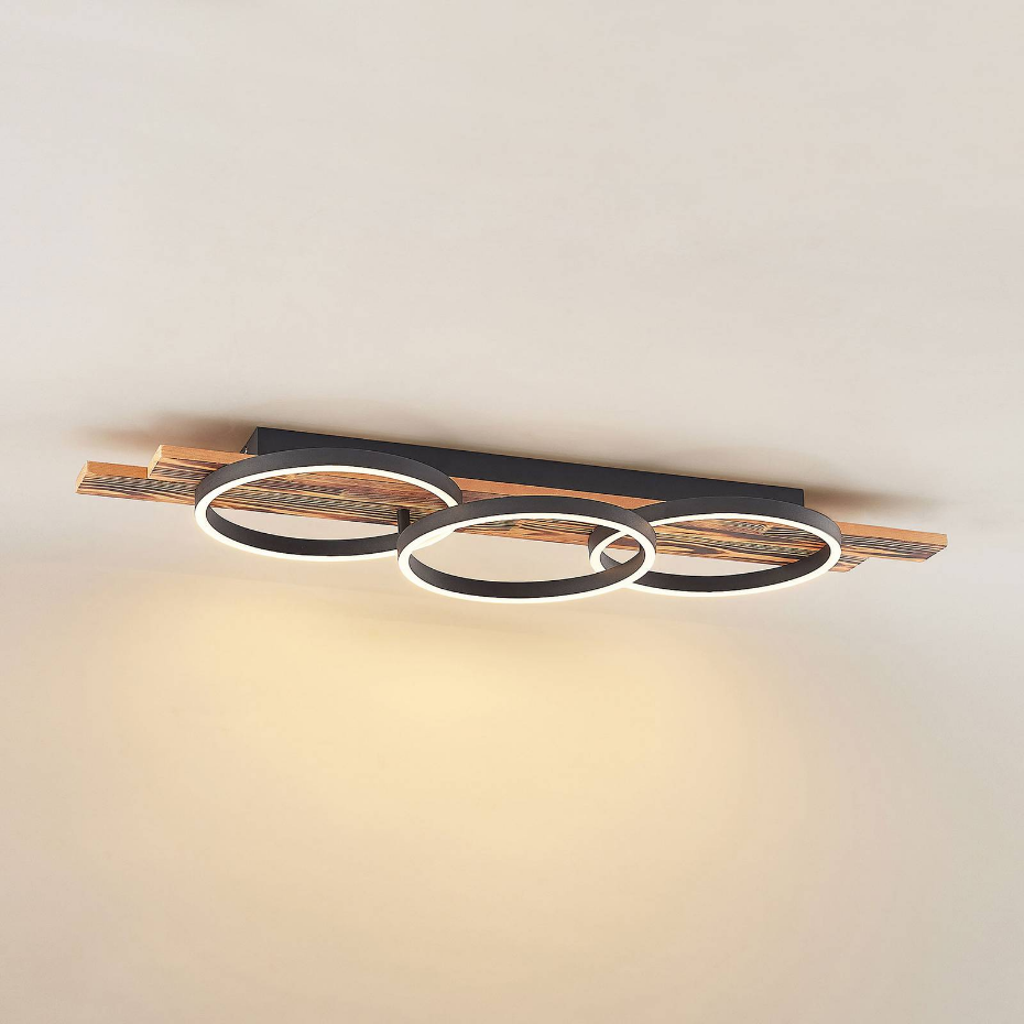Plafonnier en bois moderneLED, Sentoa