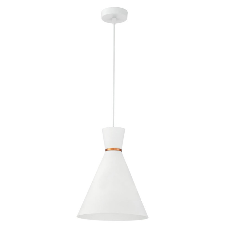 Suspension Métal Conique Blanc
