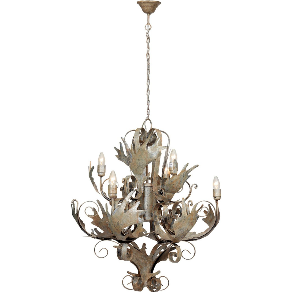 Lustre suspendu en fer style vintage rond