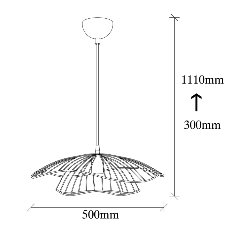 Suspension en métal filaire SINOP