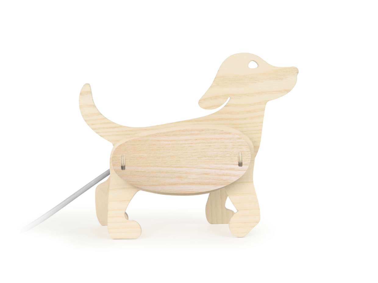 Lampe à poser en frêne Chien - ZOO