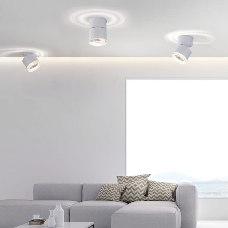 Gros Spot Nola Blanc Led Puissant Et Dimmable