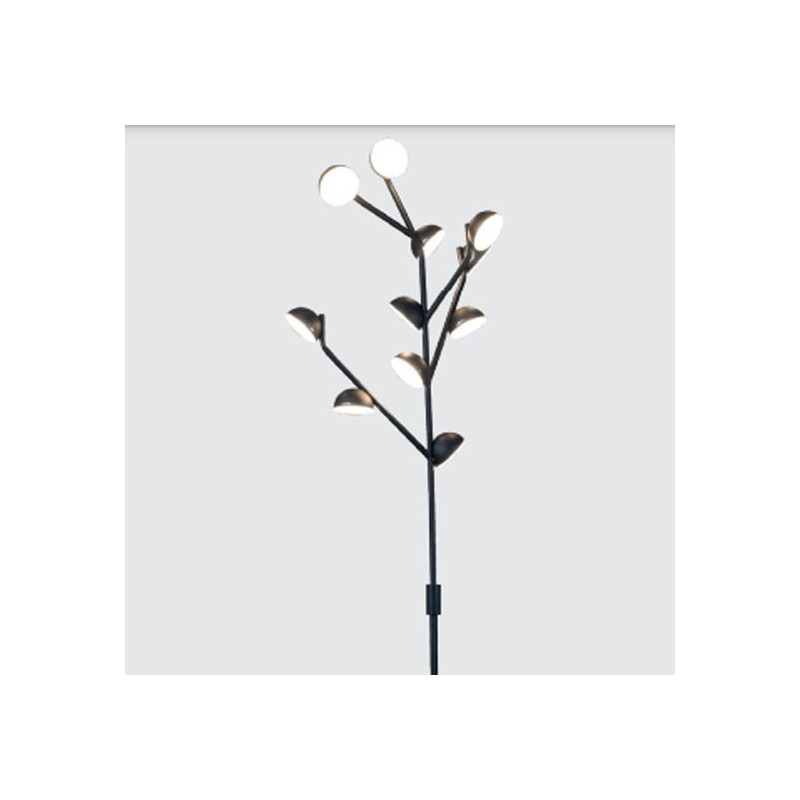 Lampadaire Noir Poésie 11 Lampes LED