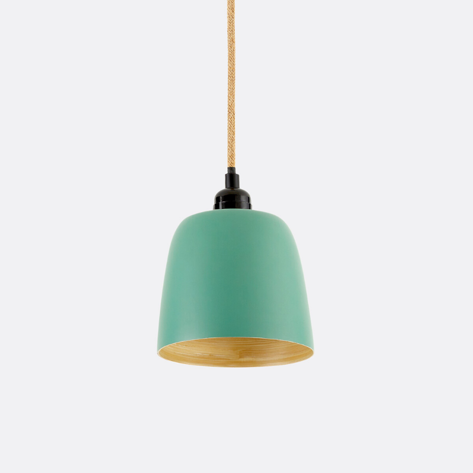 Suspension en bambou colorée Ø15 cm, Bineta