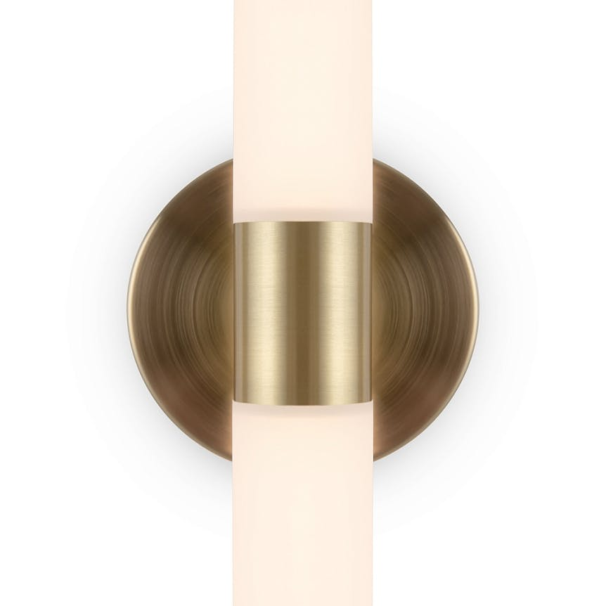 Applique moderne LED - tige dorée & blanc 35, 6 cm DELMAR