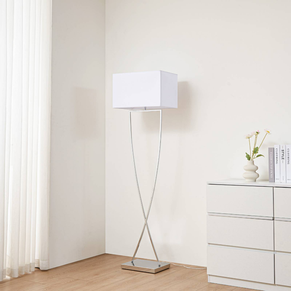 Lampadaire en métal moderne, Evaine