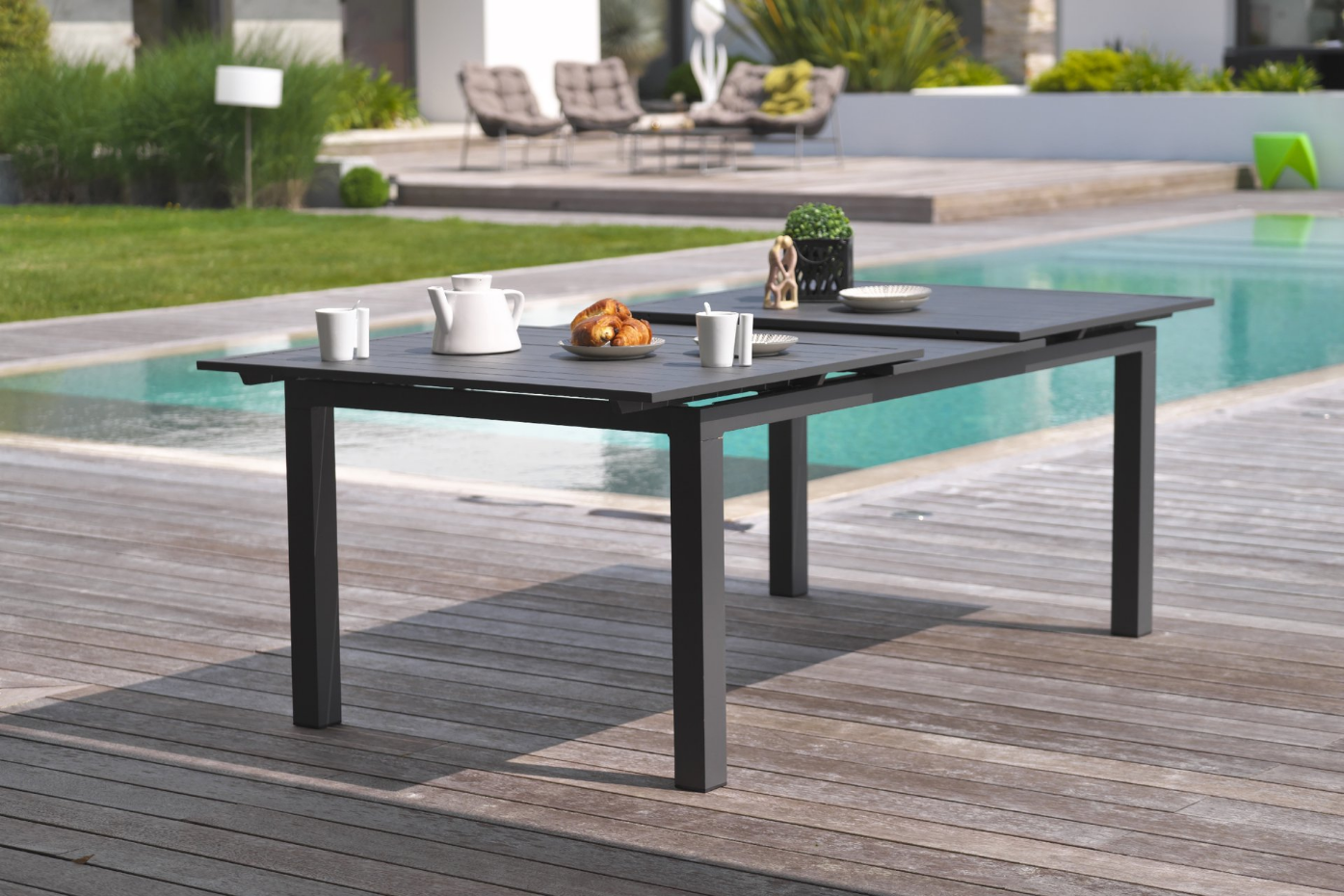 Ensemble repas de jardin en aluminium MIAMI