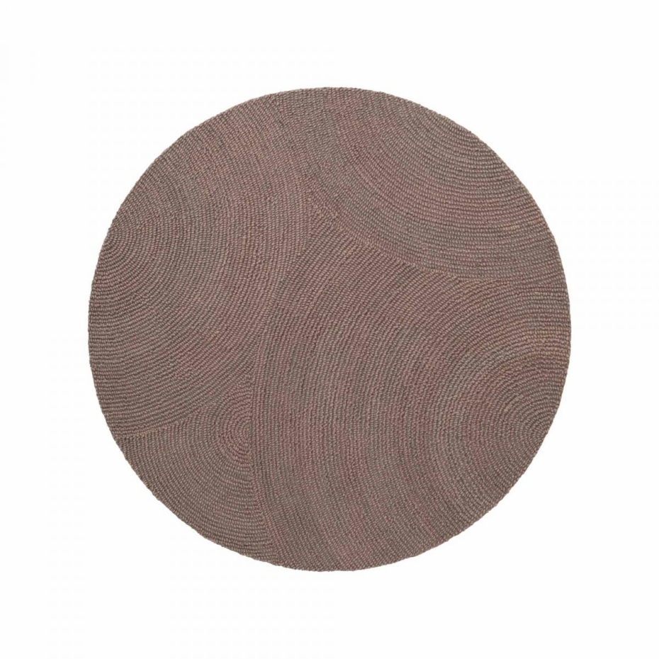 Tapis rond ELENI Faux uni
