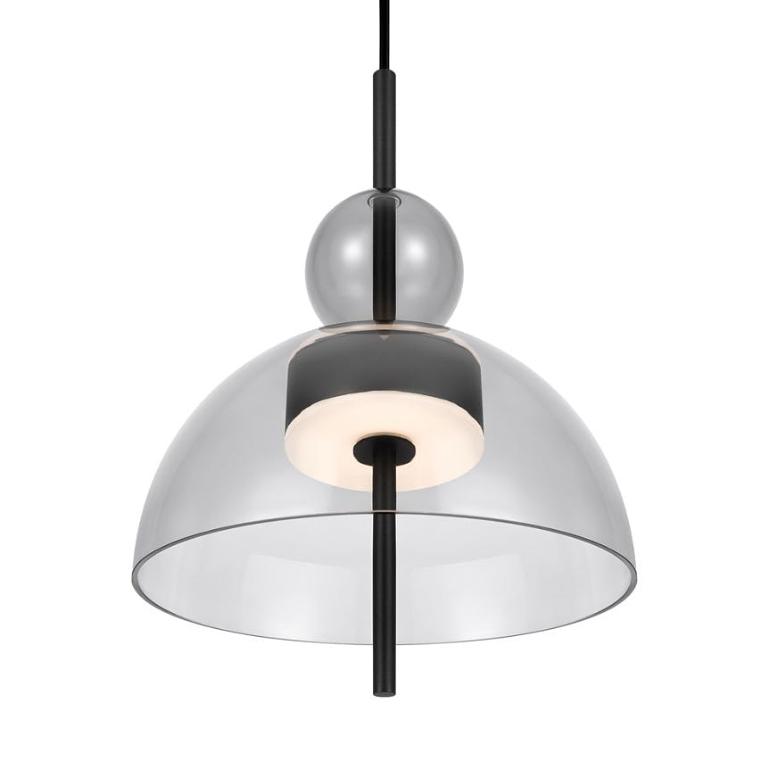 Suspension LED moderne 1 abat-jour en verre NORA