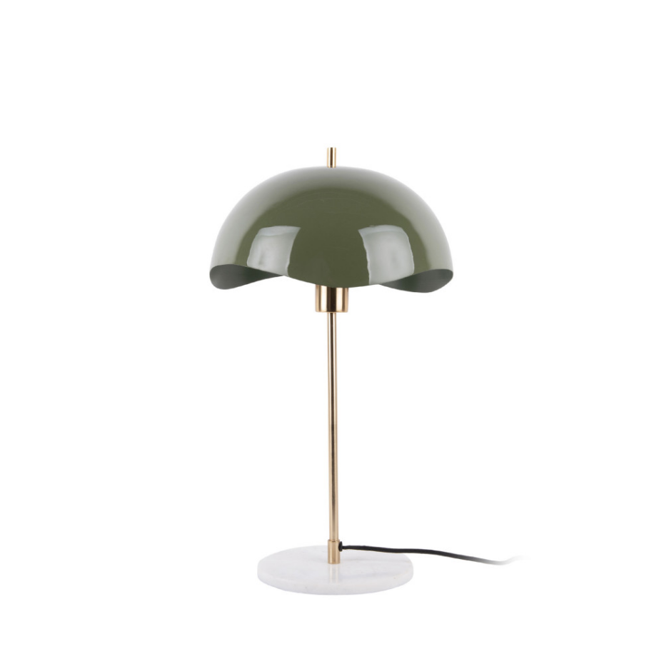 Lampe à poser en métal et marbre- WAVED DOME