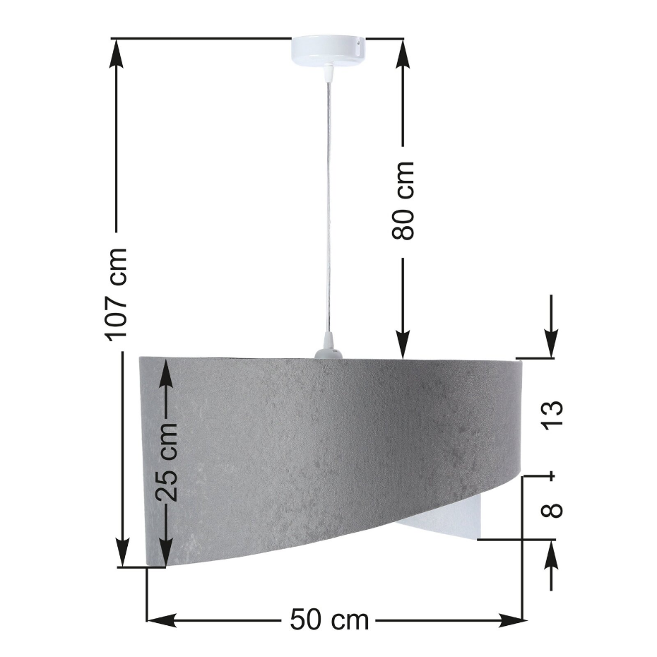Suspension en tissu forme asymétrique Asymetric