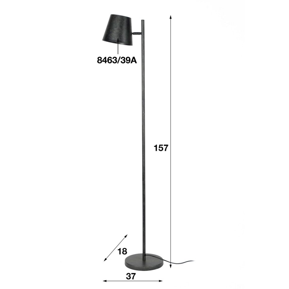 Lampadaire en métal déco vintage 157 cm NIAGARA