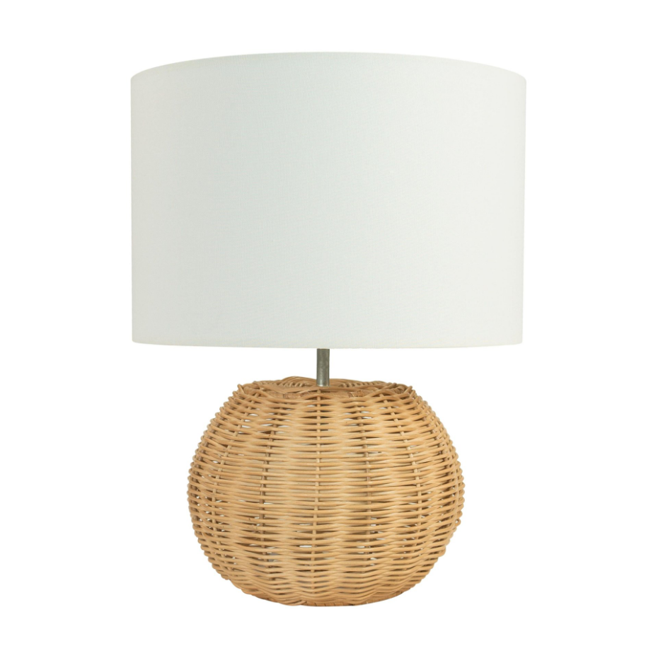 Lampe en rotin et lin, CARTU