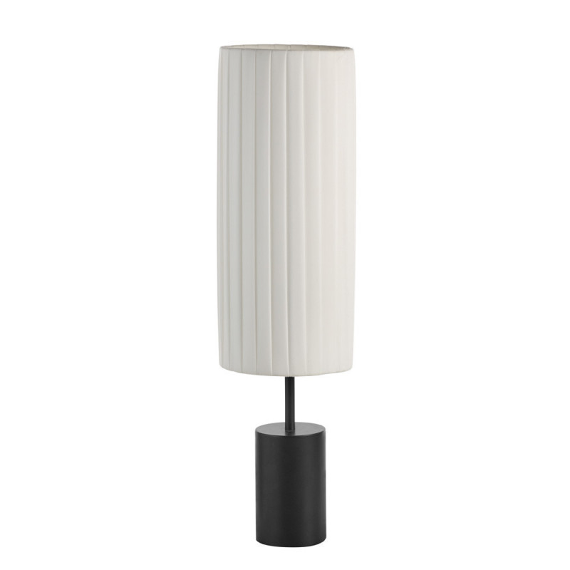 Lampe de table métal et abat-jour plissé Tabata