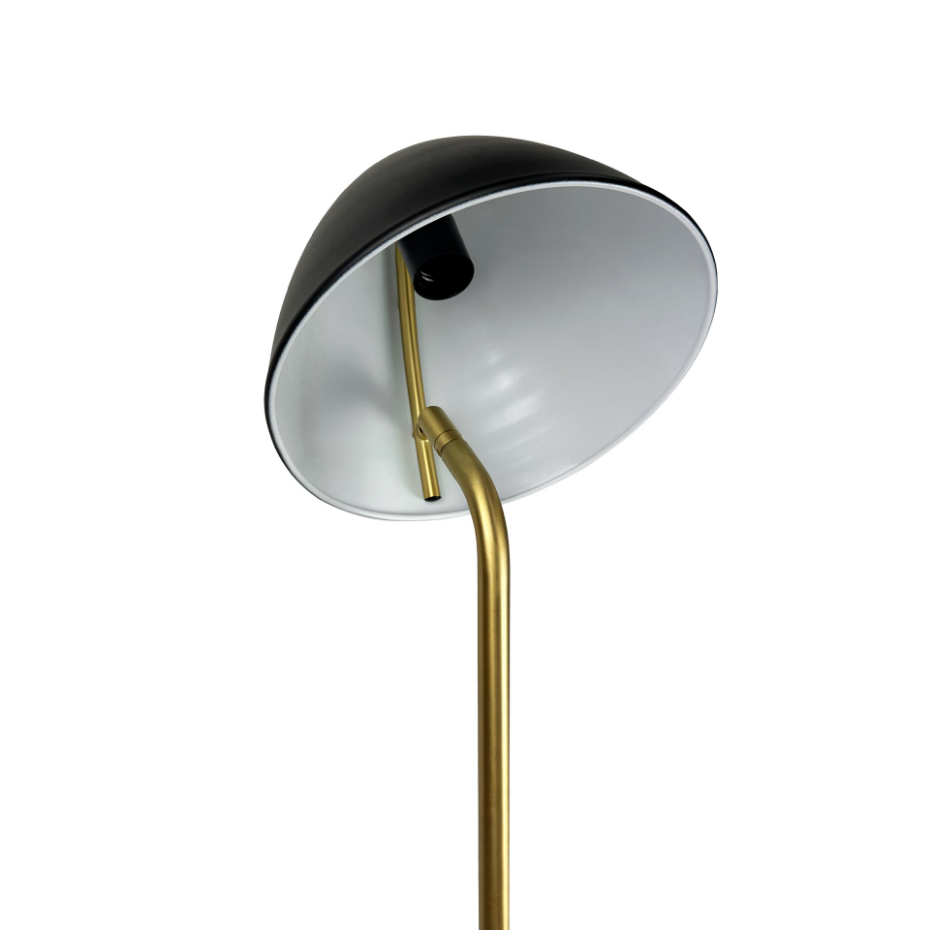 Lampadaire en Métal, noir et laiton OULU