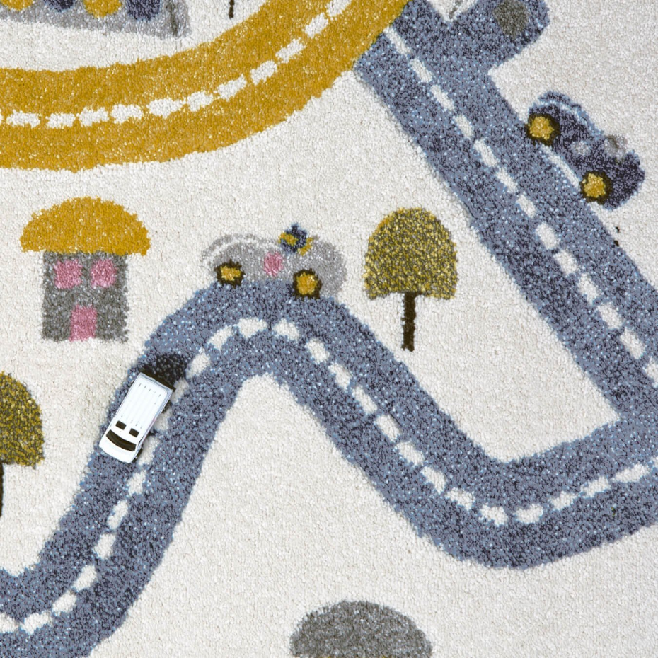 Tapis enfant à poils ras doux CIRCUIT