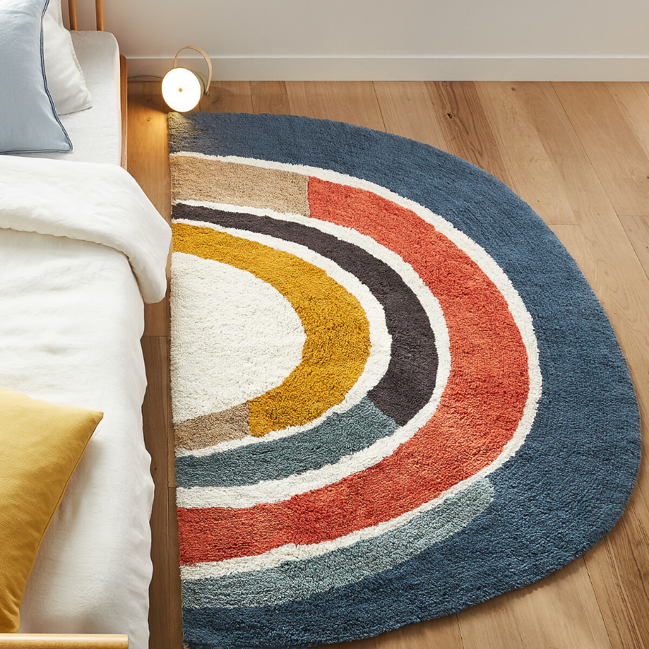 Tapis enfant en coton bio grand modèle, Niji