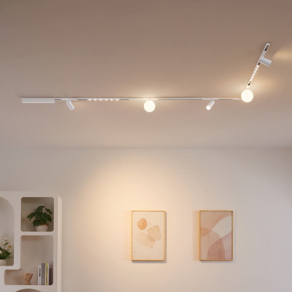 Kit 3 rails L LED spots + boules - LYNE