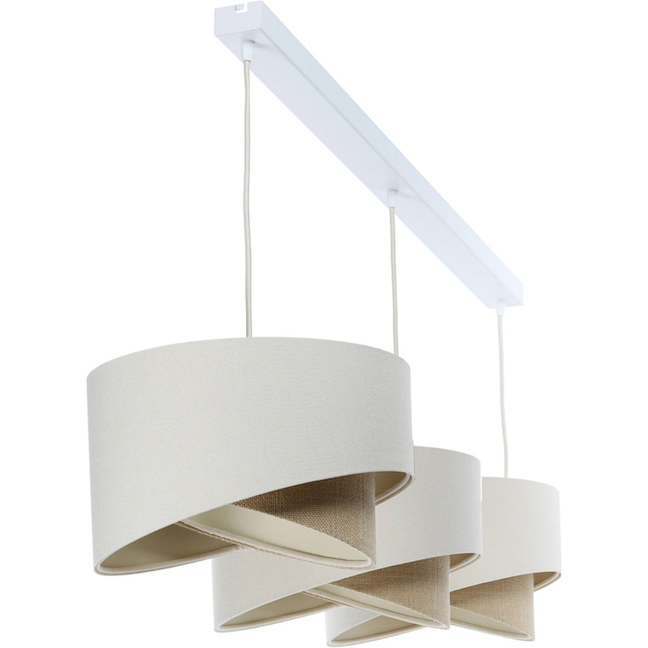 Suspension rectangulaire en jute et lin Boho