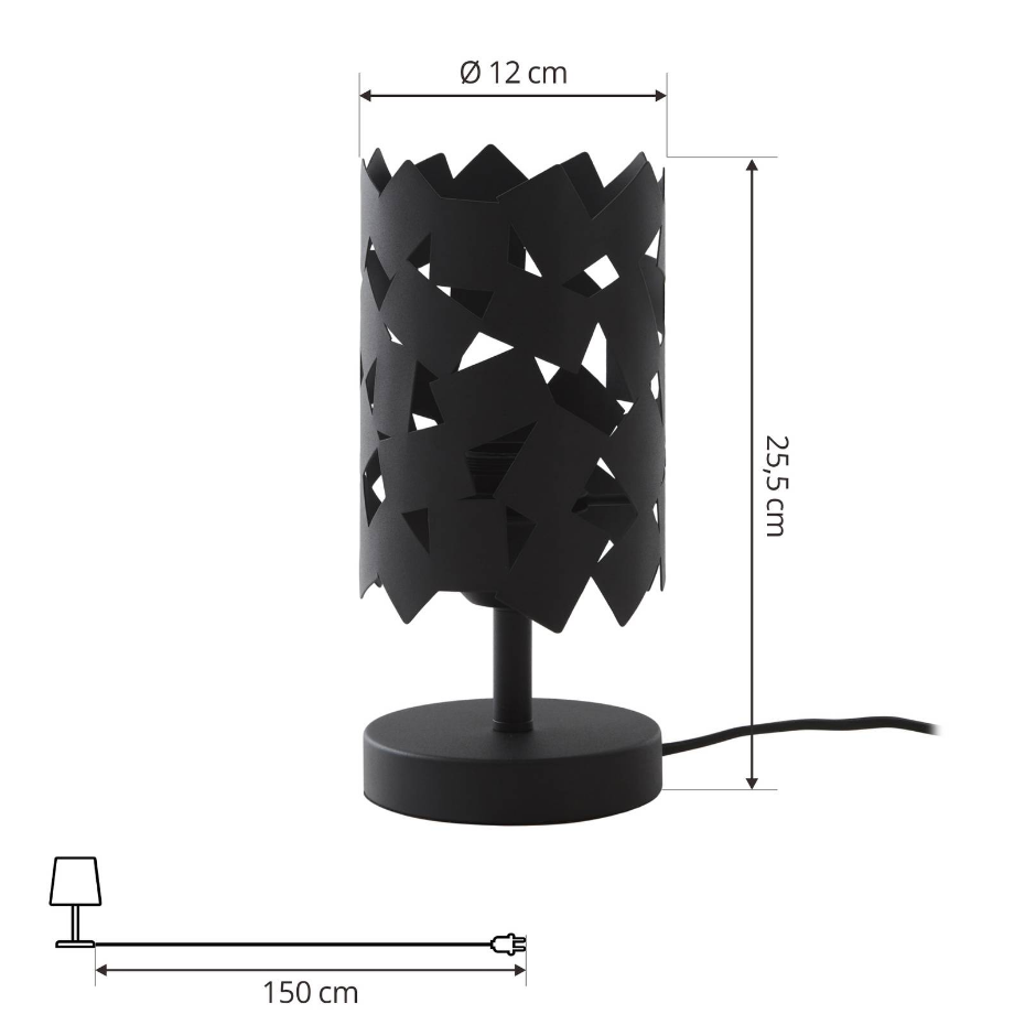 Lampe à poser en métal moderne, Aeloria
