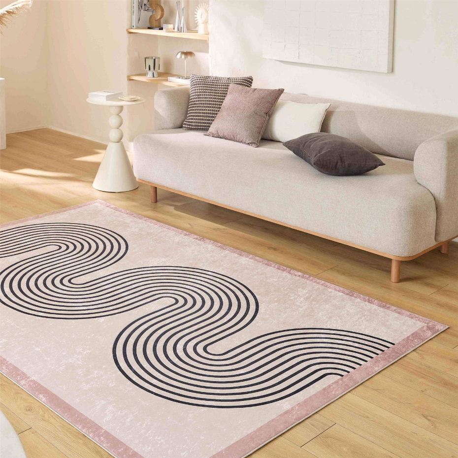 Tapis rectangulaire en polyester imprimé GREGE