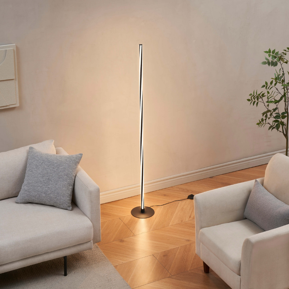 Lampadaire torsadé avec variateur - TELVO