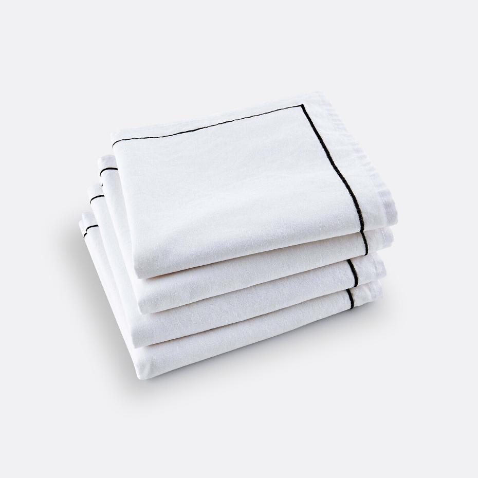 Serviettes de table lin/coton lavé Métis Bourdon