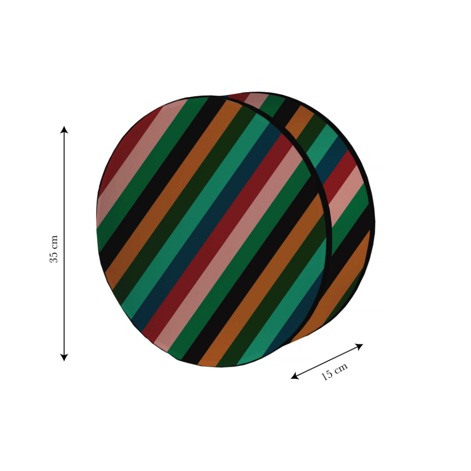 Abat-jour rond en velours pour applique murale MILLER