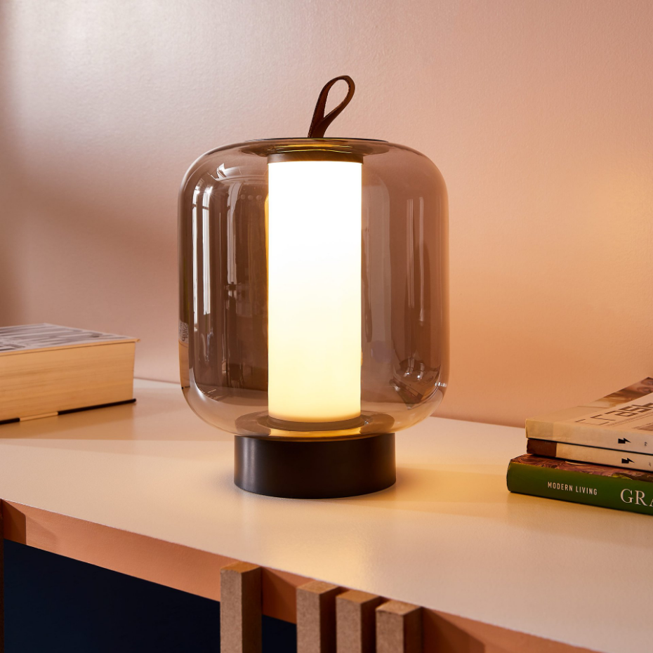 Lampe LED en verre et métal, NARSIS